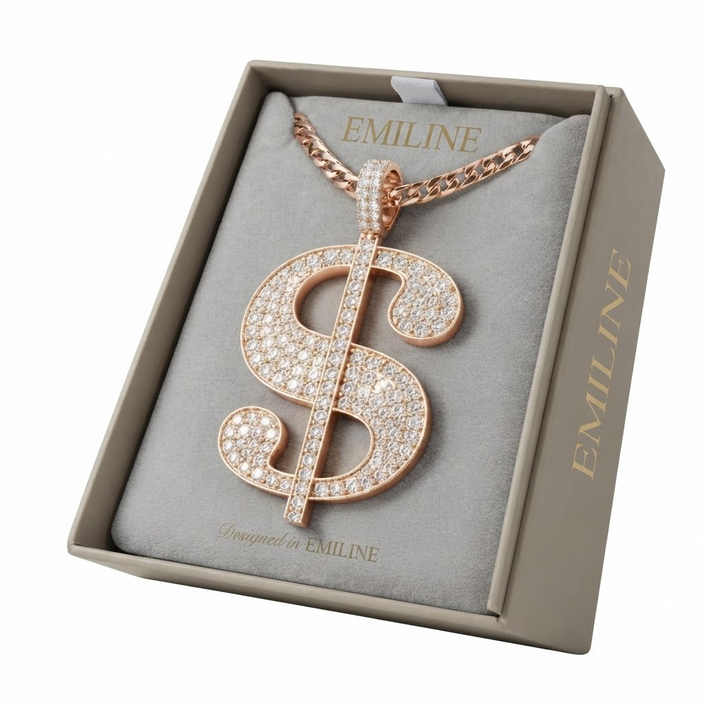 Dollar Sign Diamond Pendant