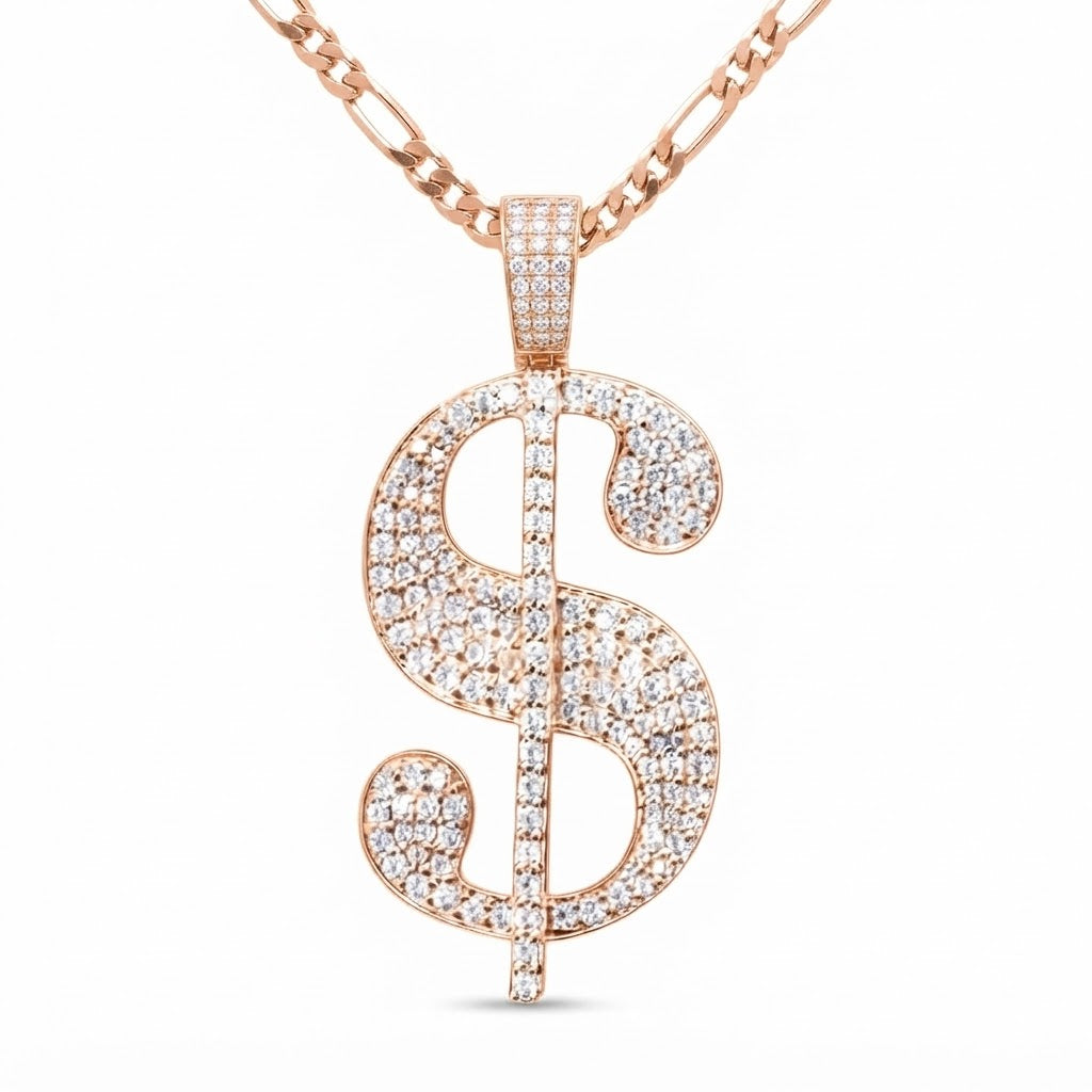 Dollar Sign Diamond Pendant