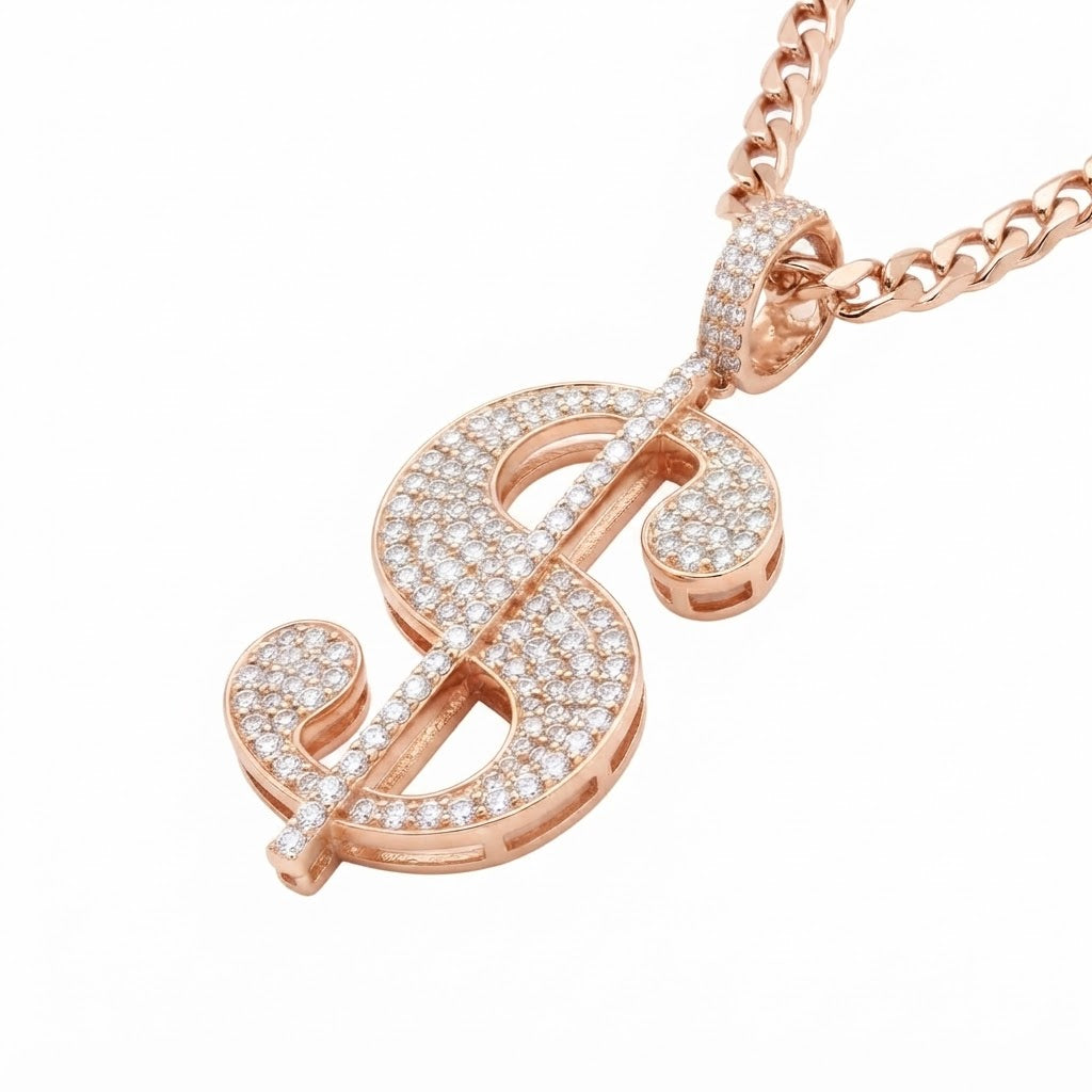Dollar Sign Diamond Pendant