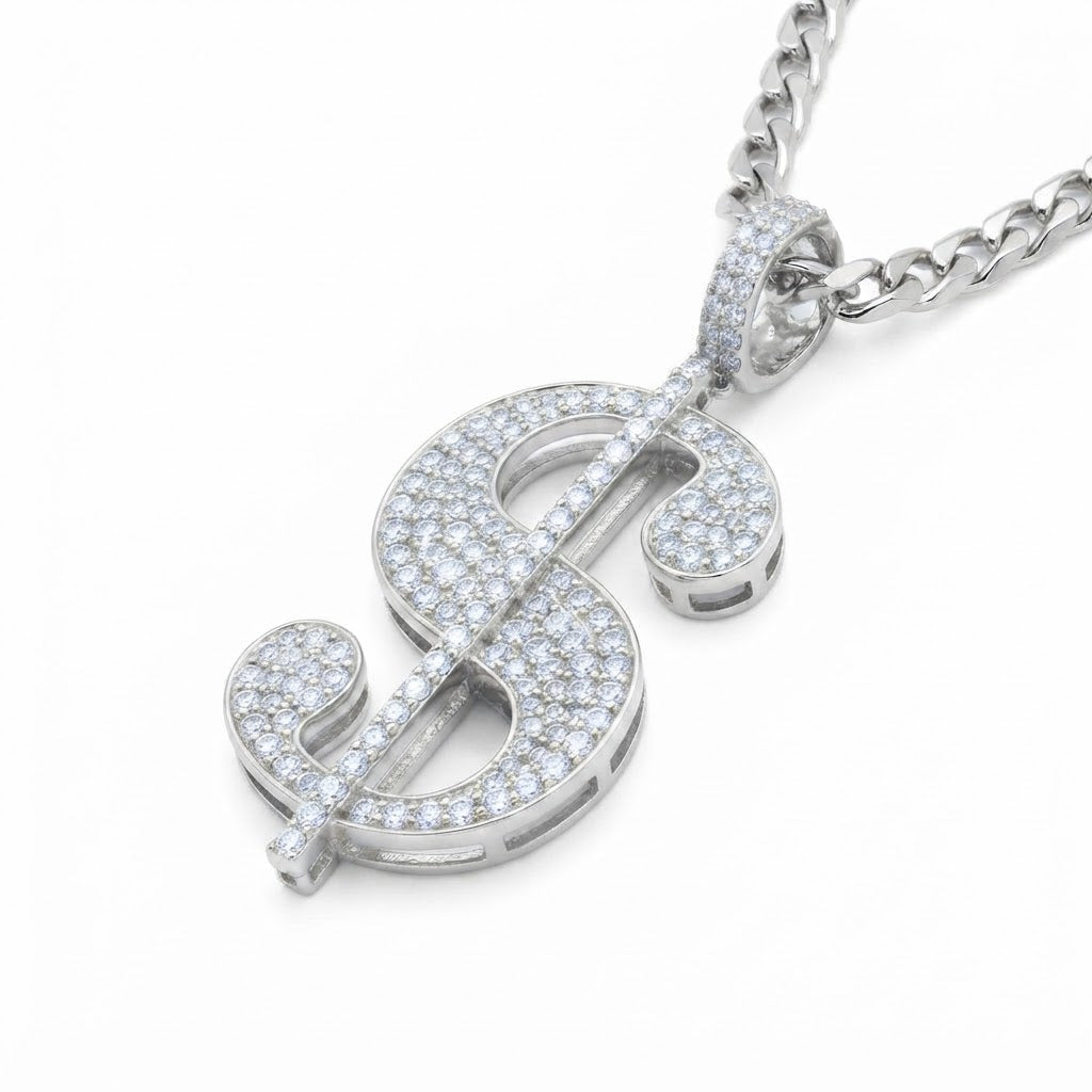 Dollar Sign Diamond Pendant