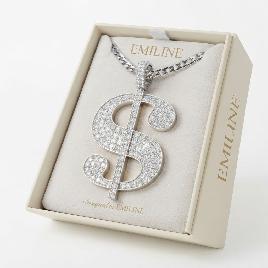 Dollar Sign Diamond Pendant