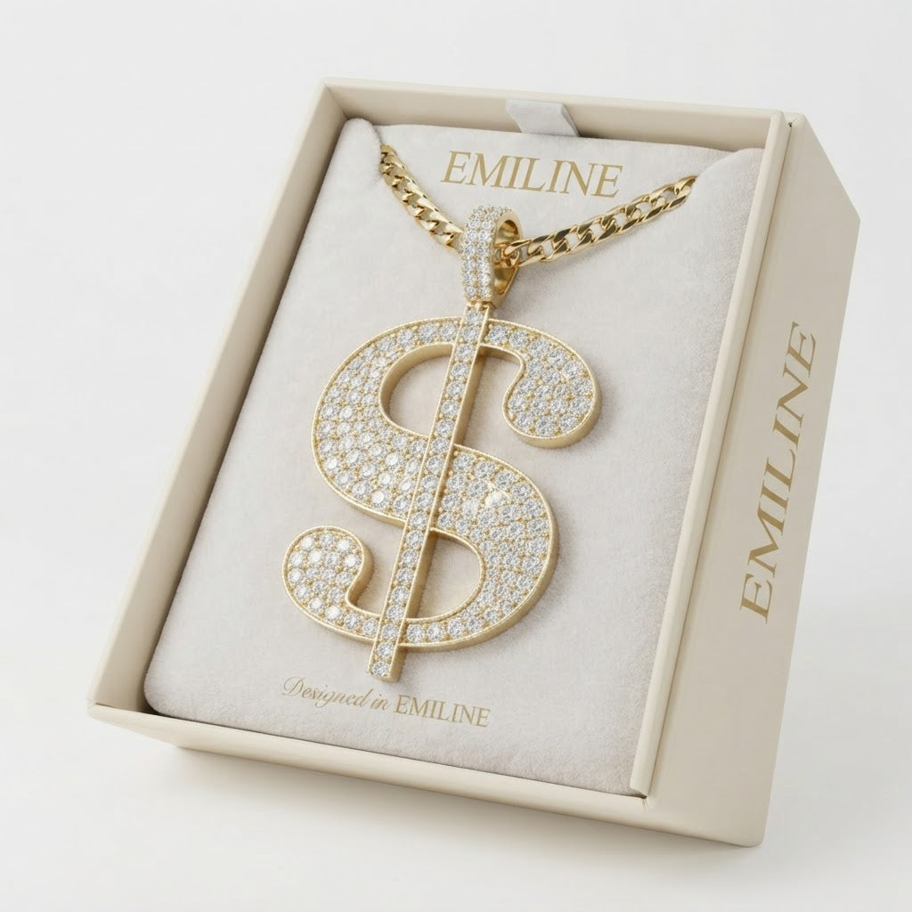 Dollar Sign Diamond Pendant