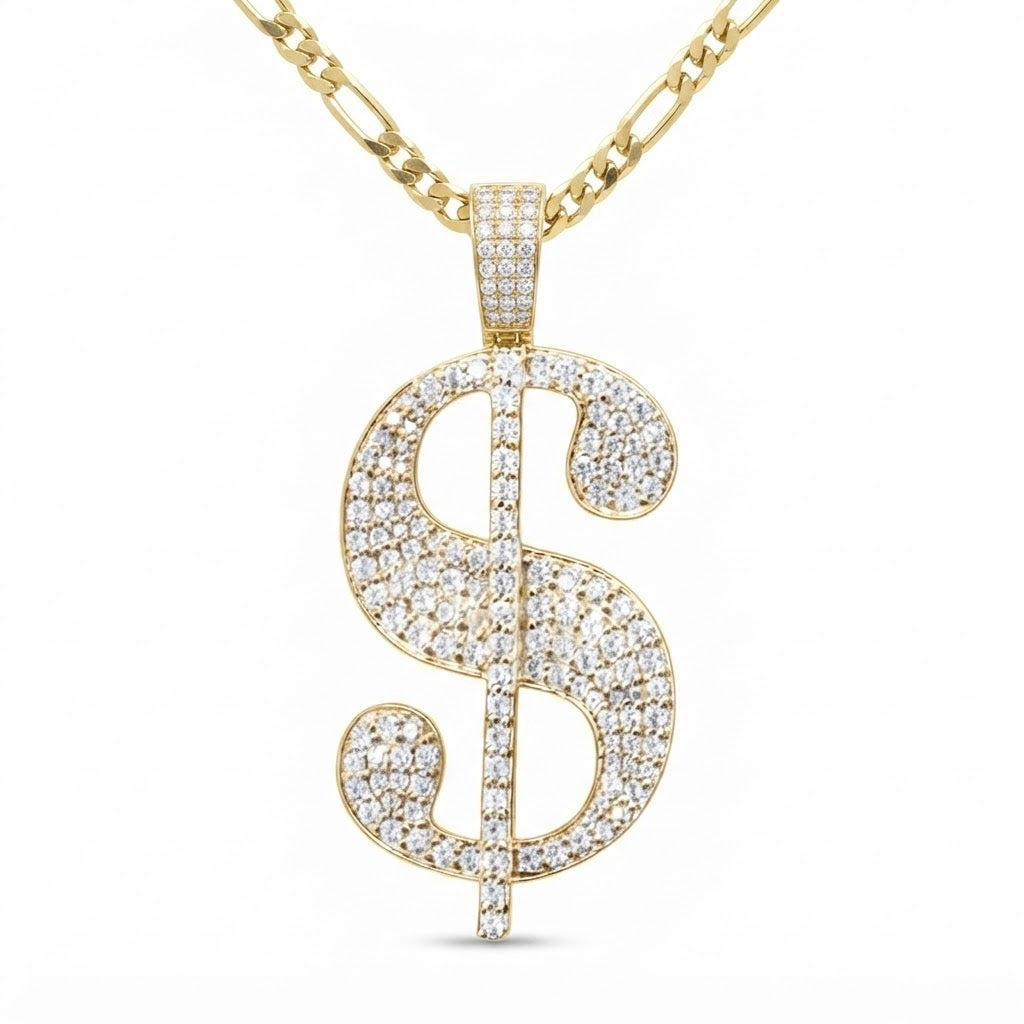 Dollar Sign Diamond Pendant