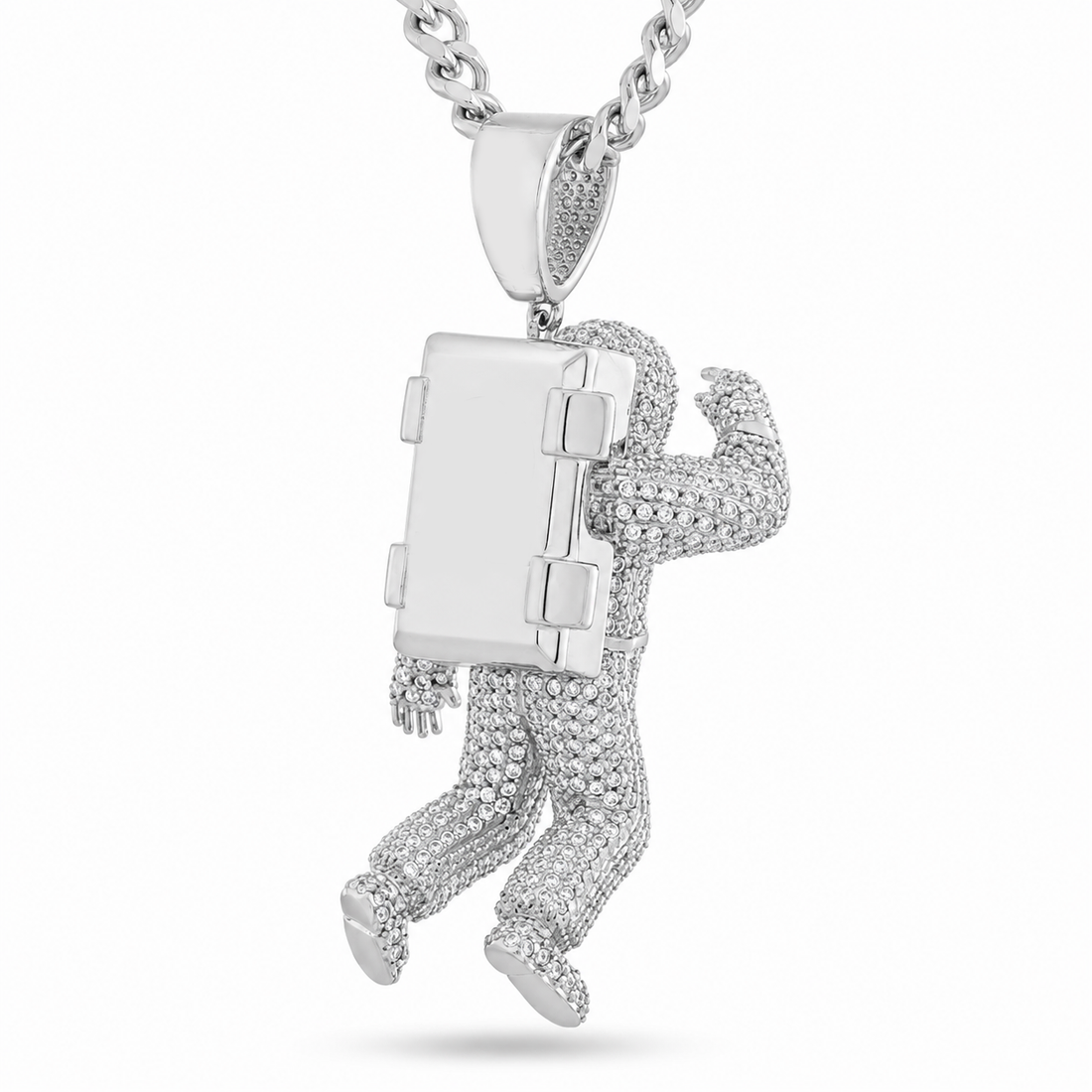 Astronaut Teddy Moissanite Pendant