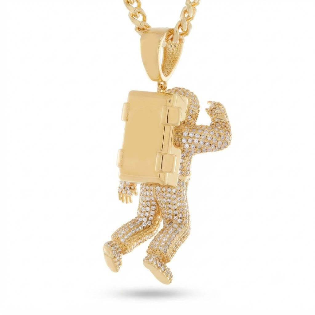 Astronaut Teddy Moissanite Pendant