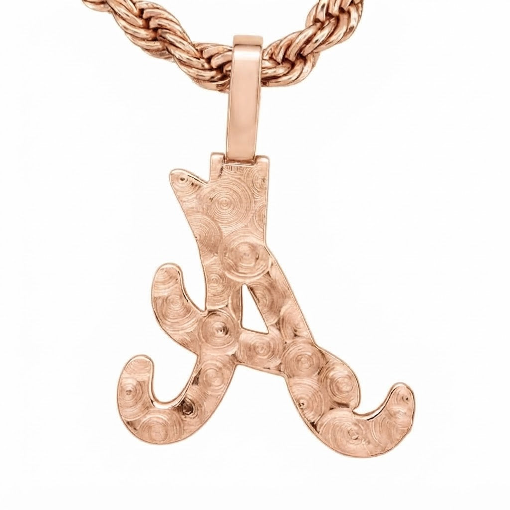 Custom "A" Letter Diamond Pendant