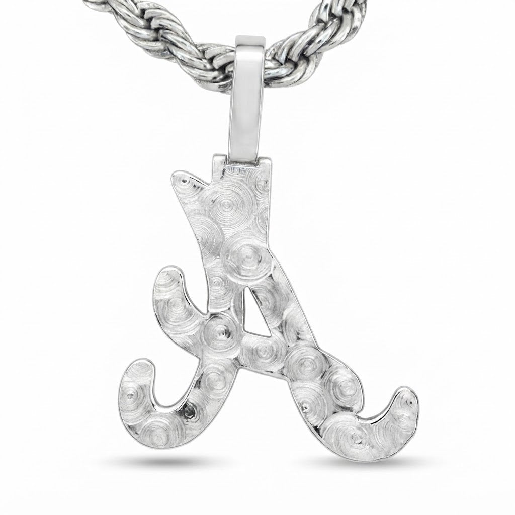Custom "A" Letter Diamond Pendant
