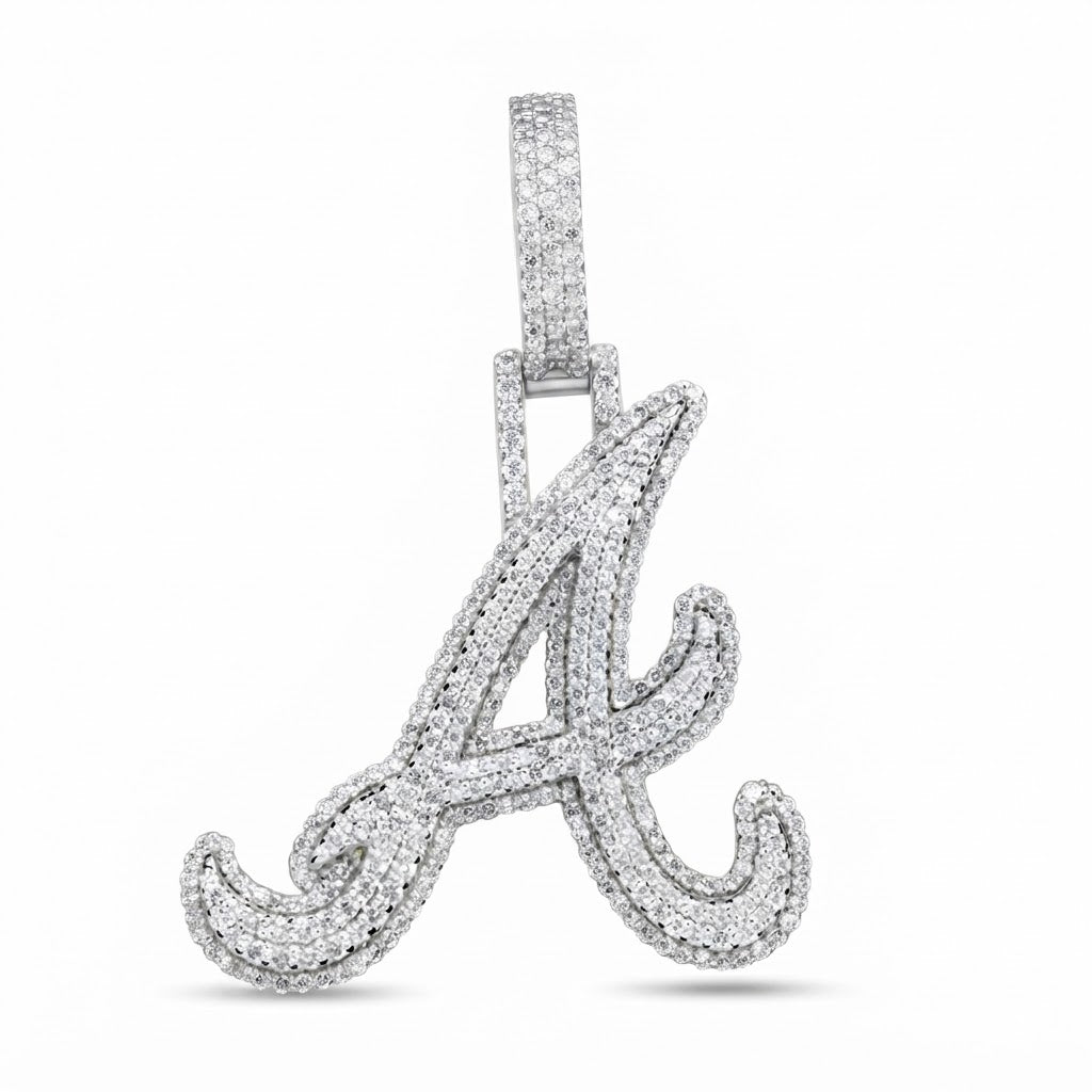 Custom "A" Letter Diamond Pendant