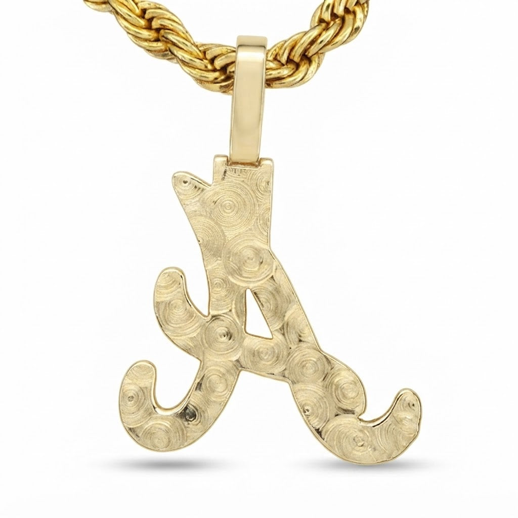 Custom "A" Letter Diamond Pendant