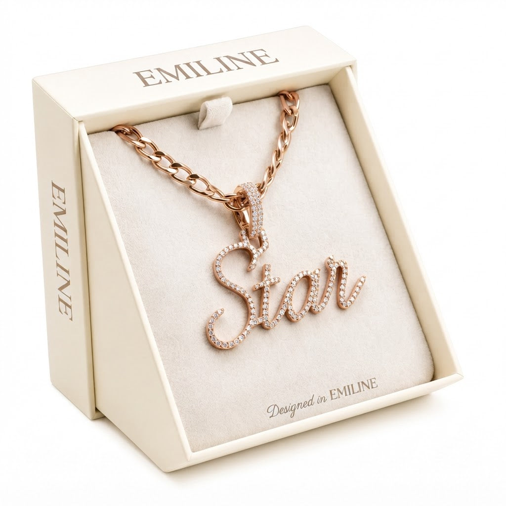Custom STAR Letter Diamond Pendant
