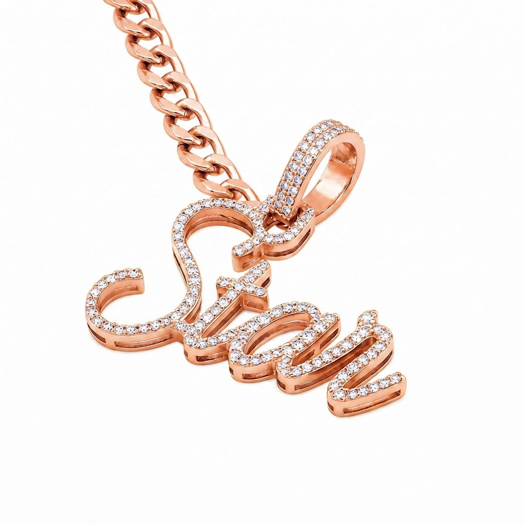 Custom STAR Letter Diamond Pendant