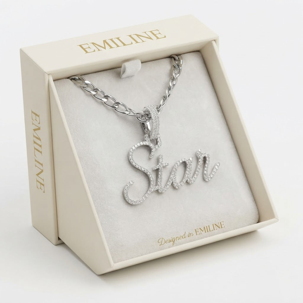 Custom STAR Letter Diamond Pendant