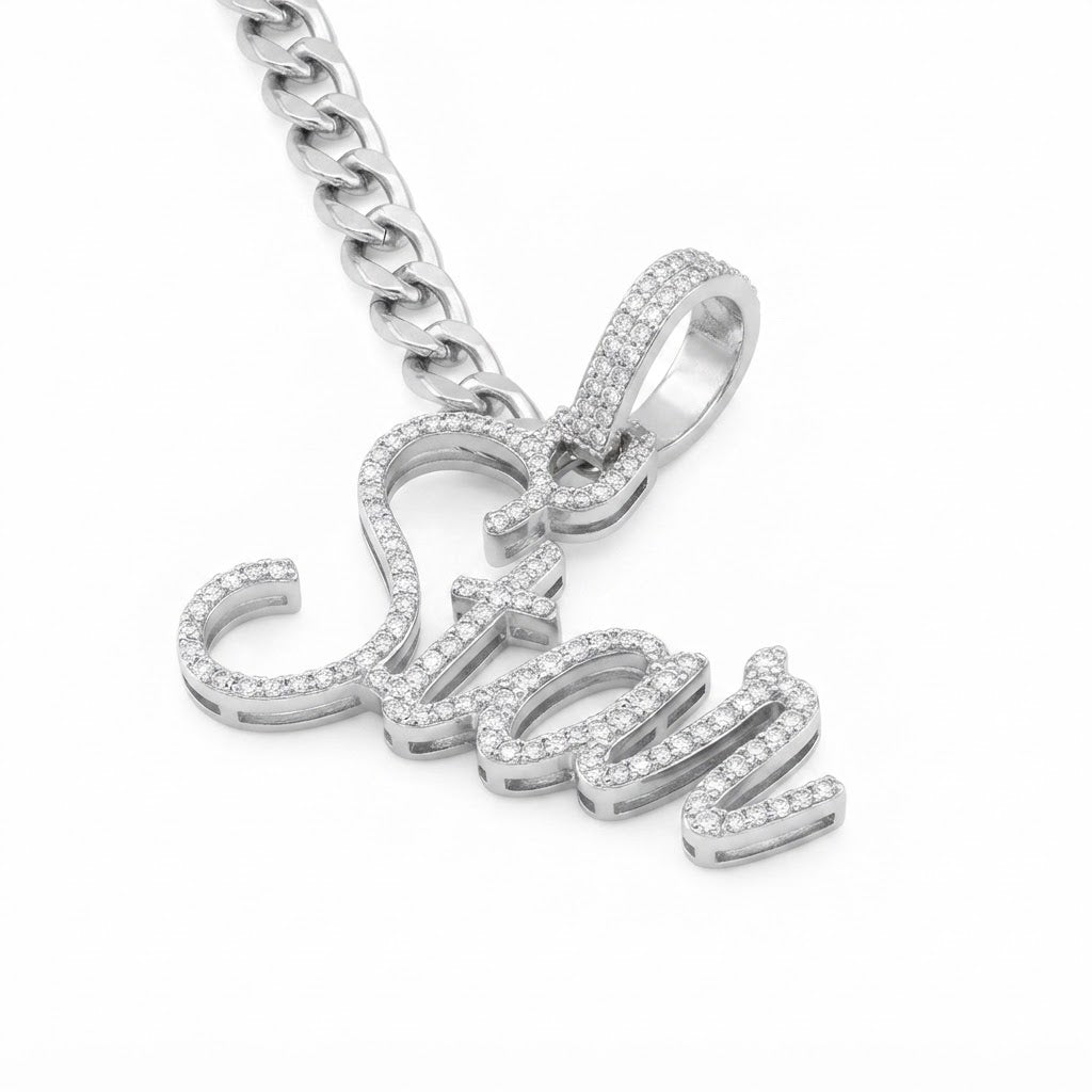 Custom STAR Letter Diamond Pendant