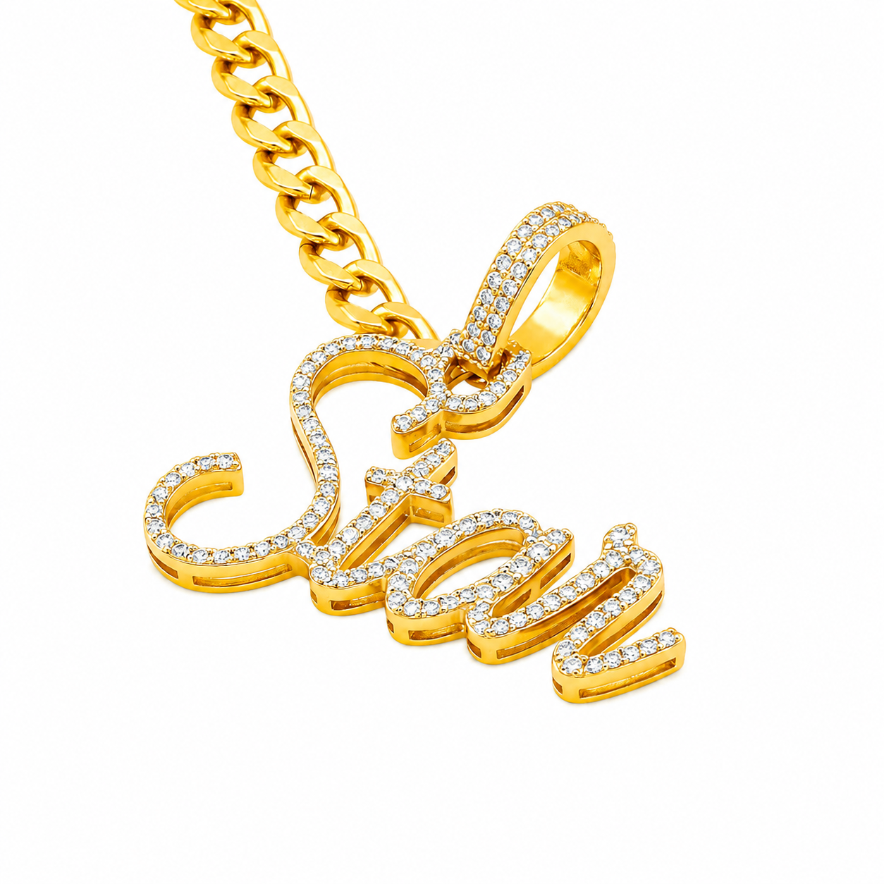 Custom STAR Letter Diamond Pendant