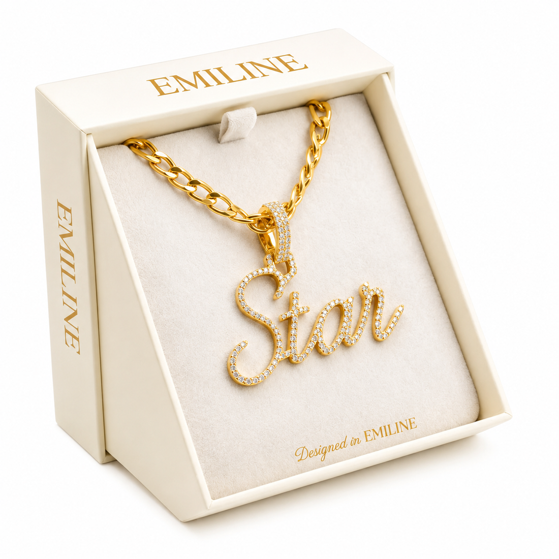 Custom STAR Letter Diamond Pendant