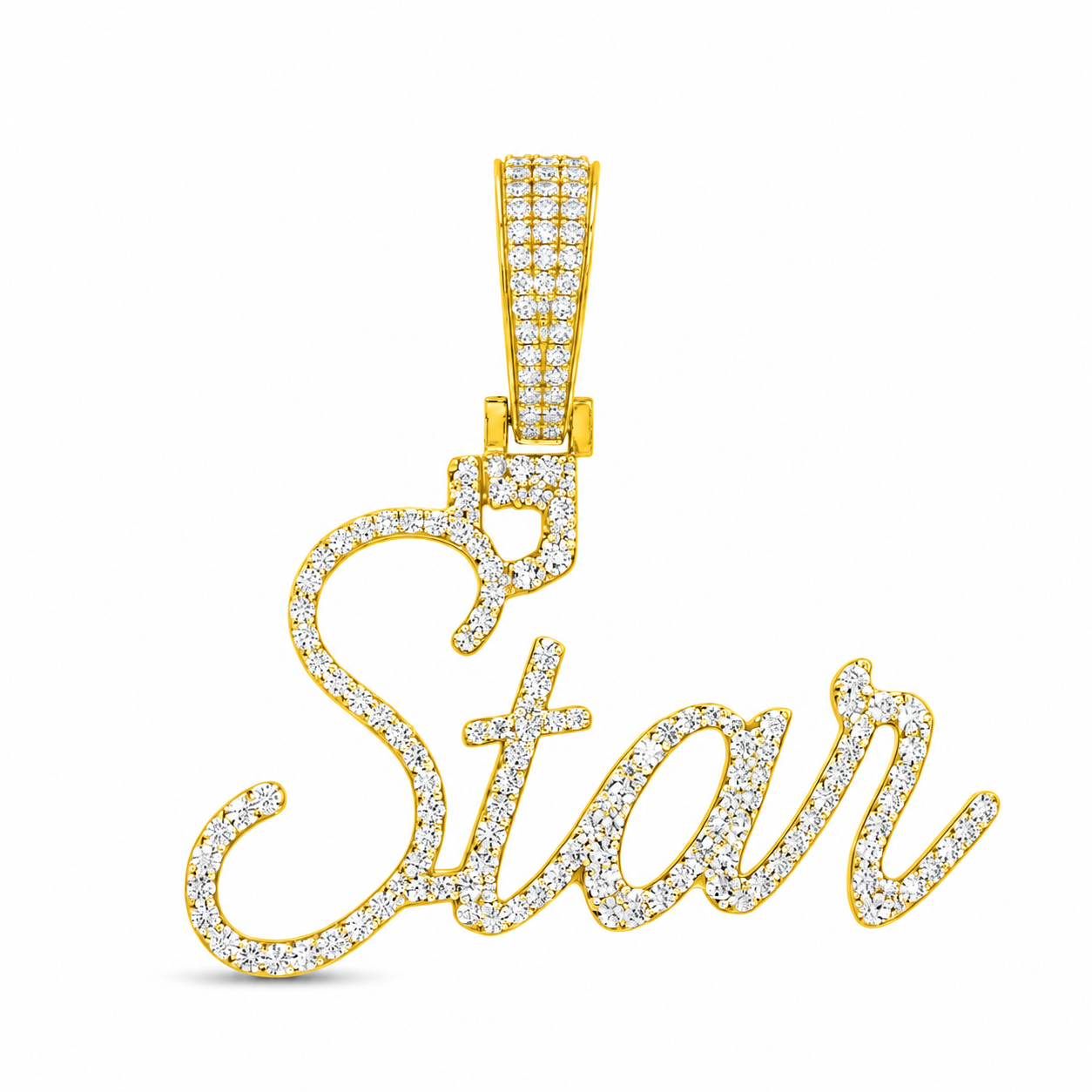 Custom STAR Letter Diamond Pendant