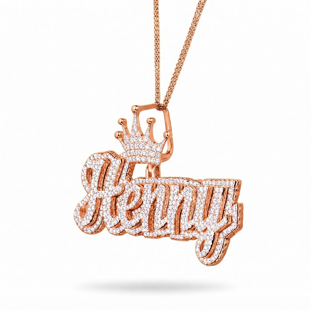 Custom "Henny" Name Plate Pendant
