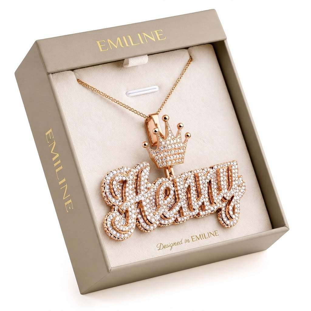 Custom "Henny" Name Plate Pendant