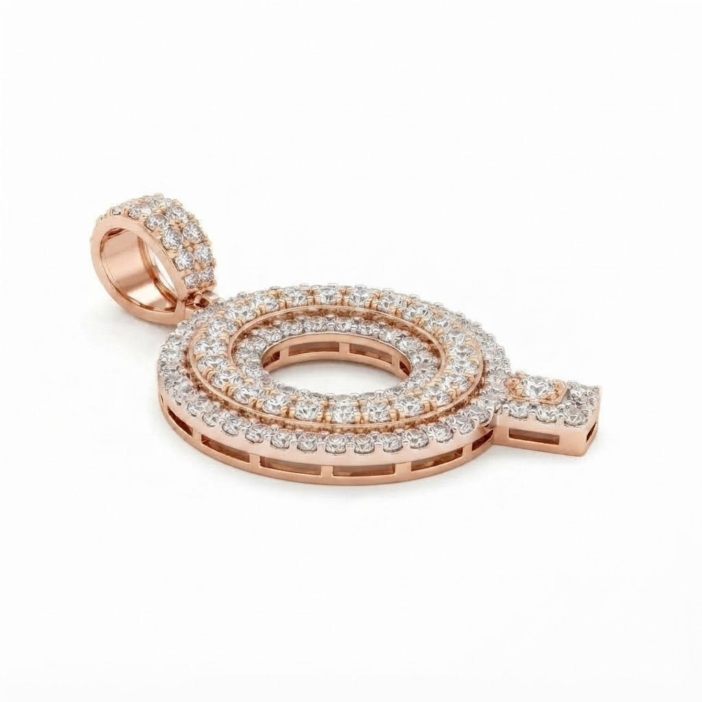 Custom "Q" Letter Diamond Pendant