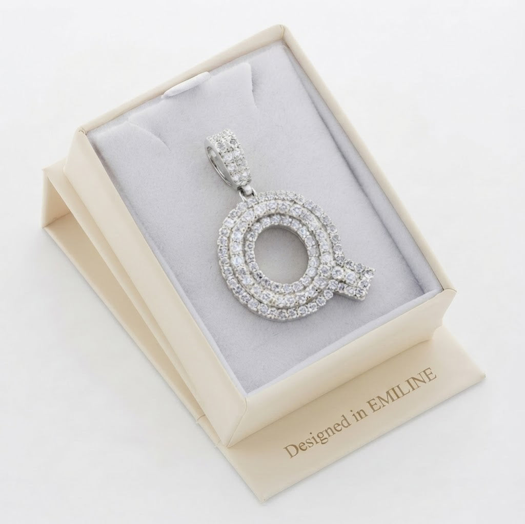 Custom "Q" Letter Diamond Pendant