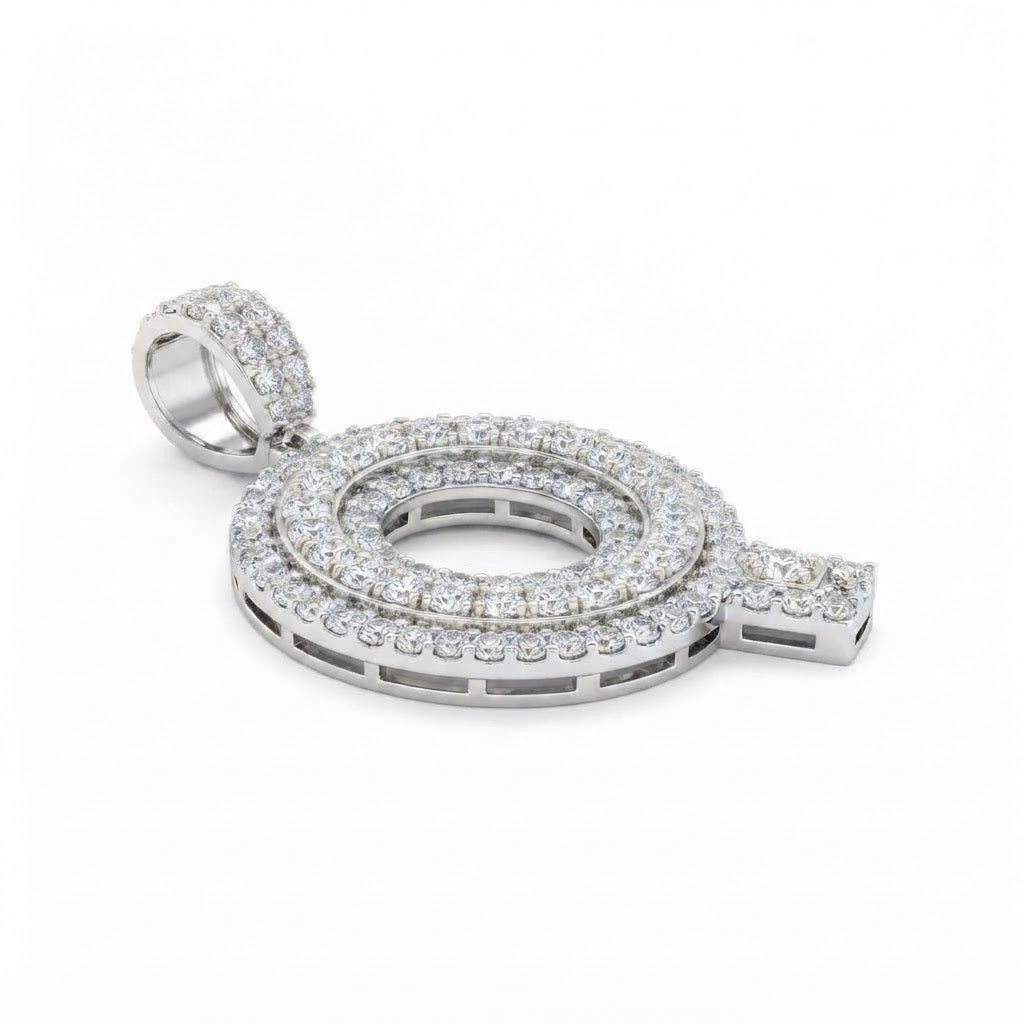 Custom "Q" Letter Diamond Pendant
