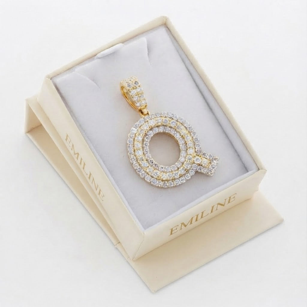 Custom "Q" Letter Diamond Pendant