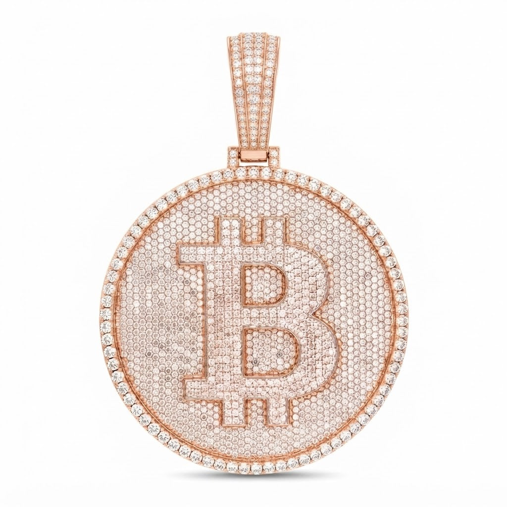 Bitcoin BTC Round Coin Pendant