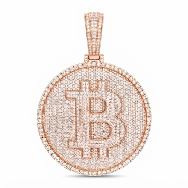 Bitcoin BTC Round Coin Pendant