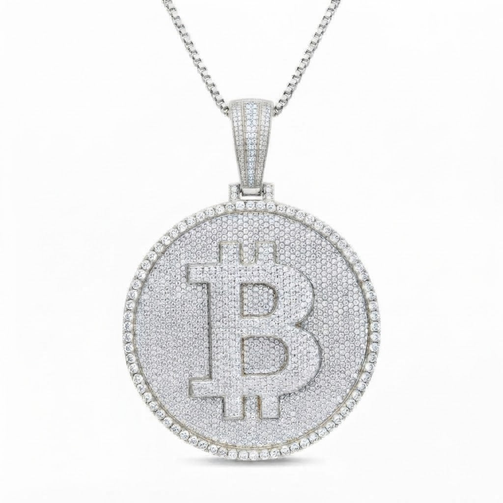 Bitcoin BTC Round Coin Pendant