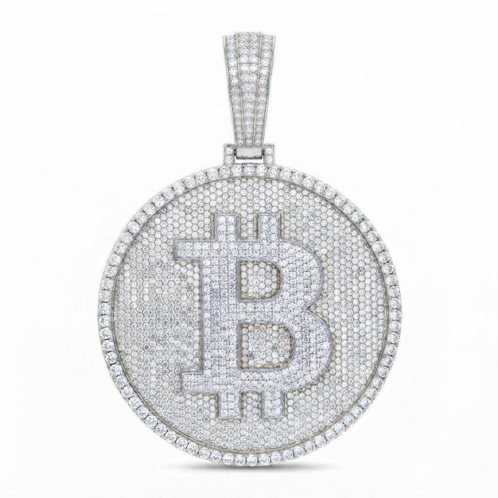 Bitcoin BTC Round Coin Pendant