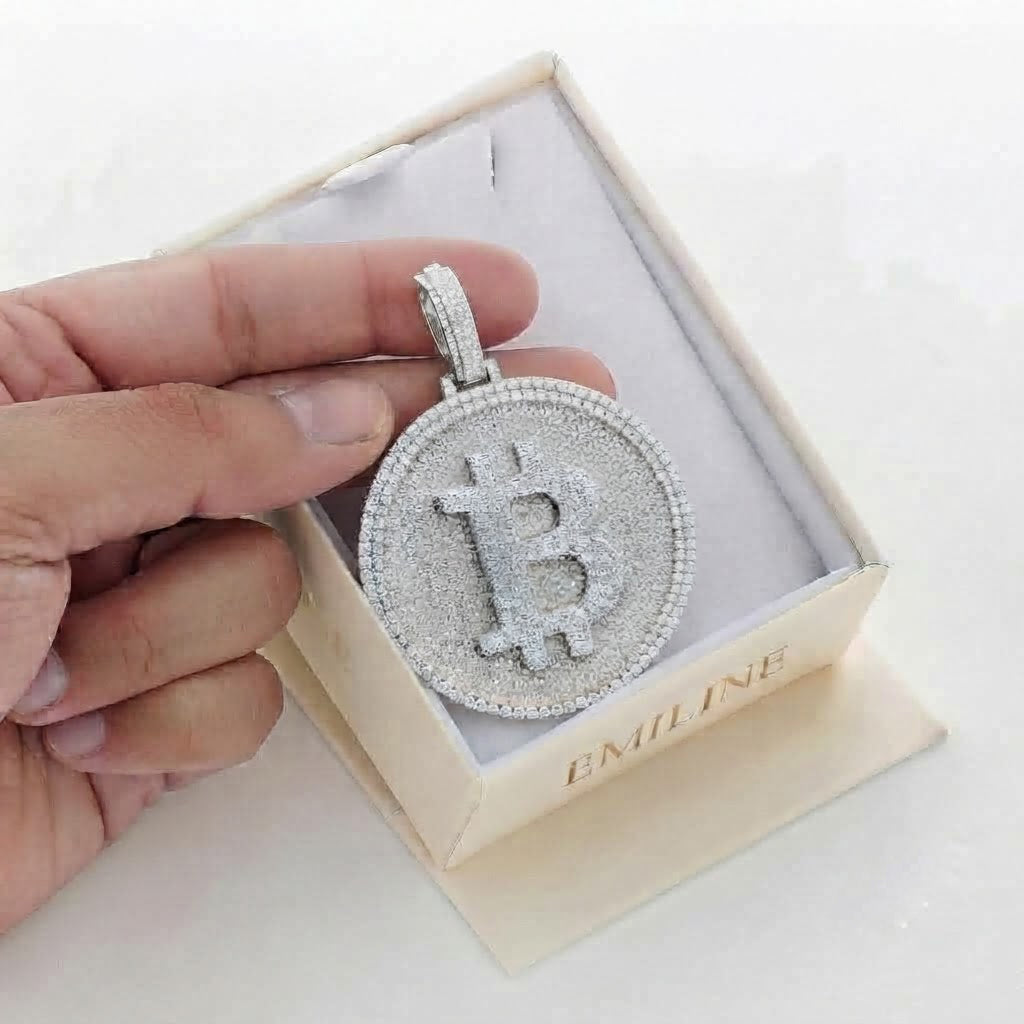 Bitcoin BTC Round Coin Pendant
