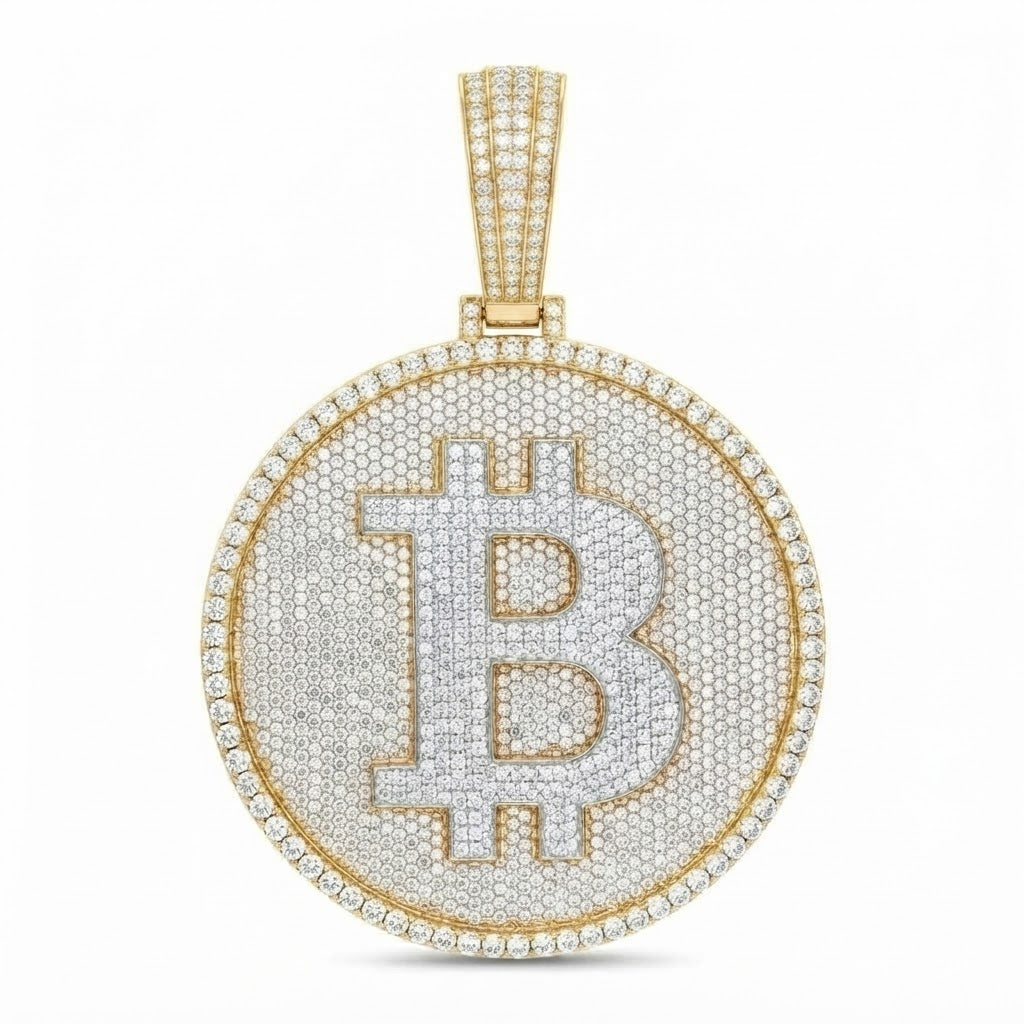 Bitcoin BTC Round Coin Pendant