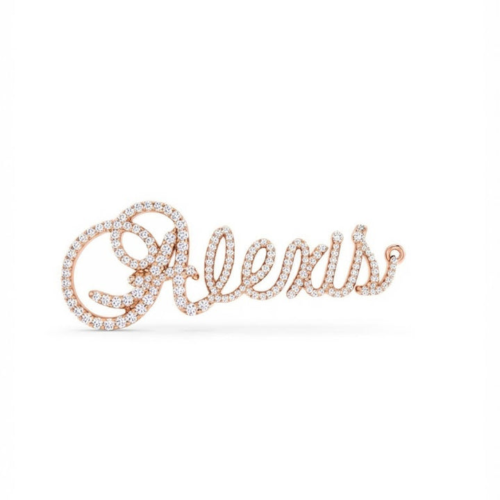 Moissanite Diamond Custom Name Pendant