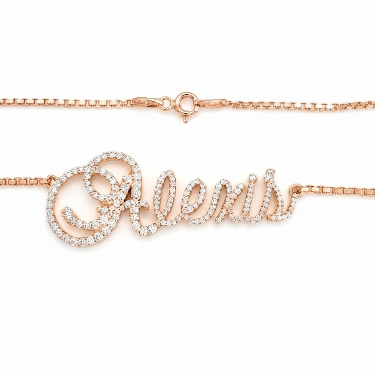 Moissanite Diamond Custom Name Pendant