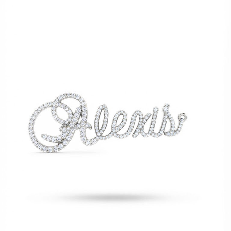 Moissanite Diamond Custom Name Pendant