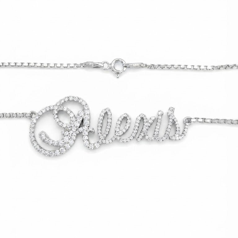 Moissanite Diamond Custom Name Pendant