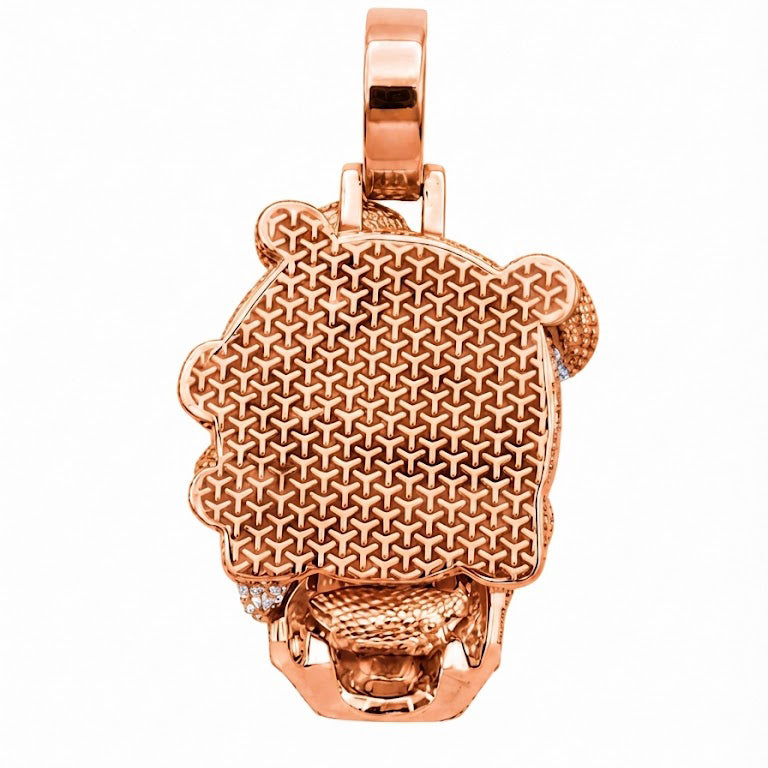 Skull Diamond Pendant With Snake Pattern