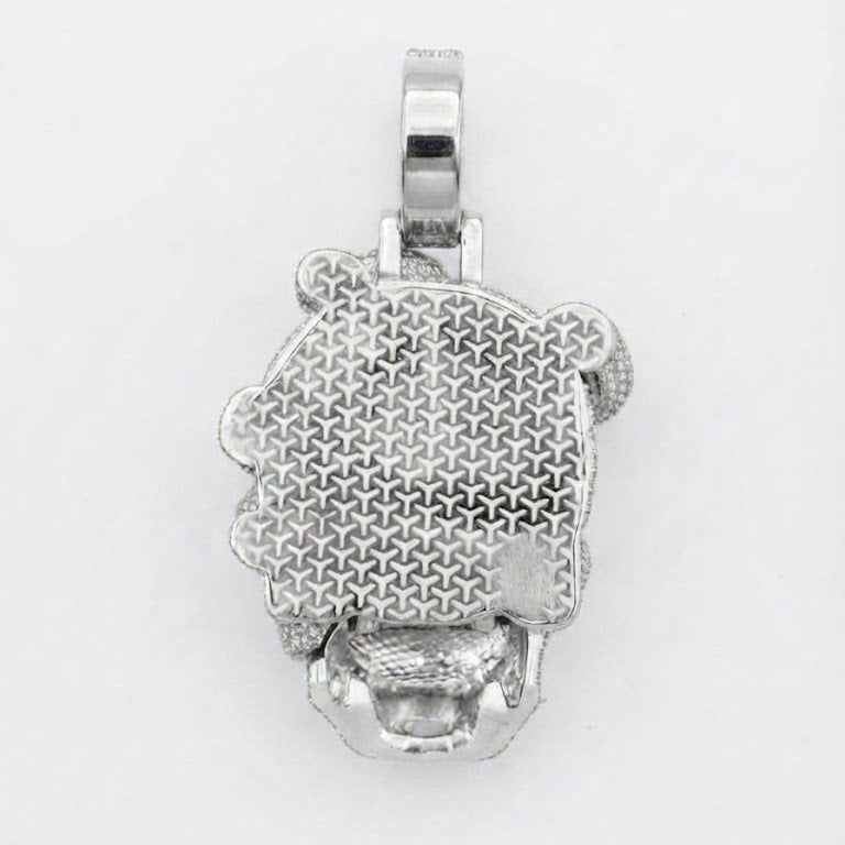 Skull Diamond Pendant With Snake Pattern