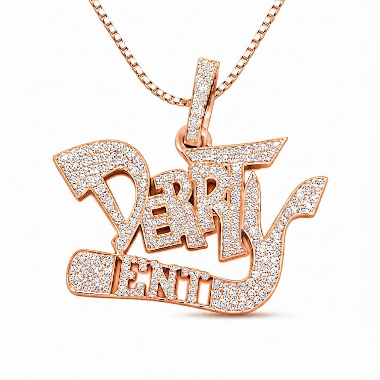 Custom Moissanite Diamond Name Pendant
