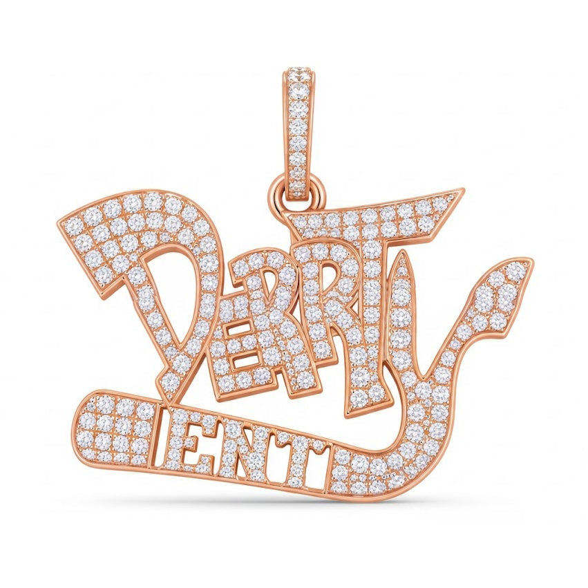 Custom Moissanite Diamond Name Pendant