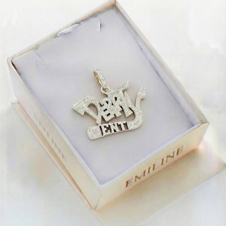 Custom Moissanite Diamond Name Pendant