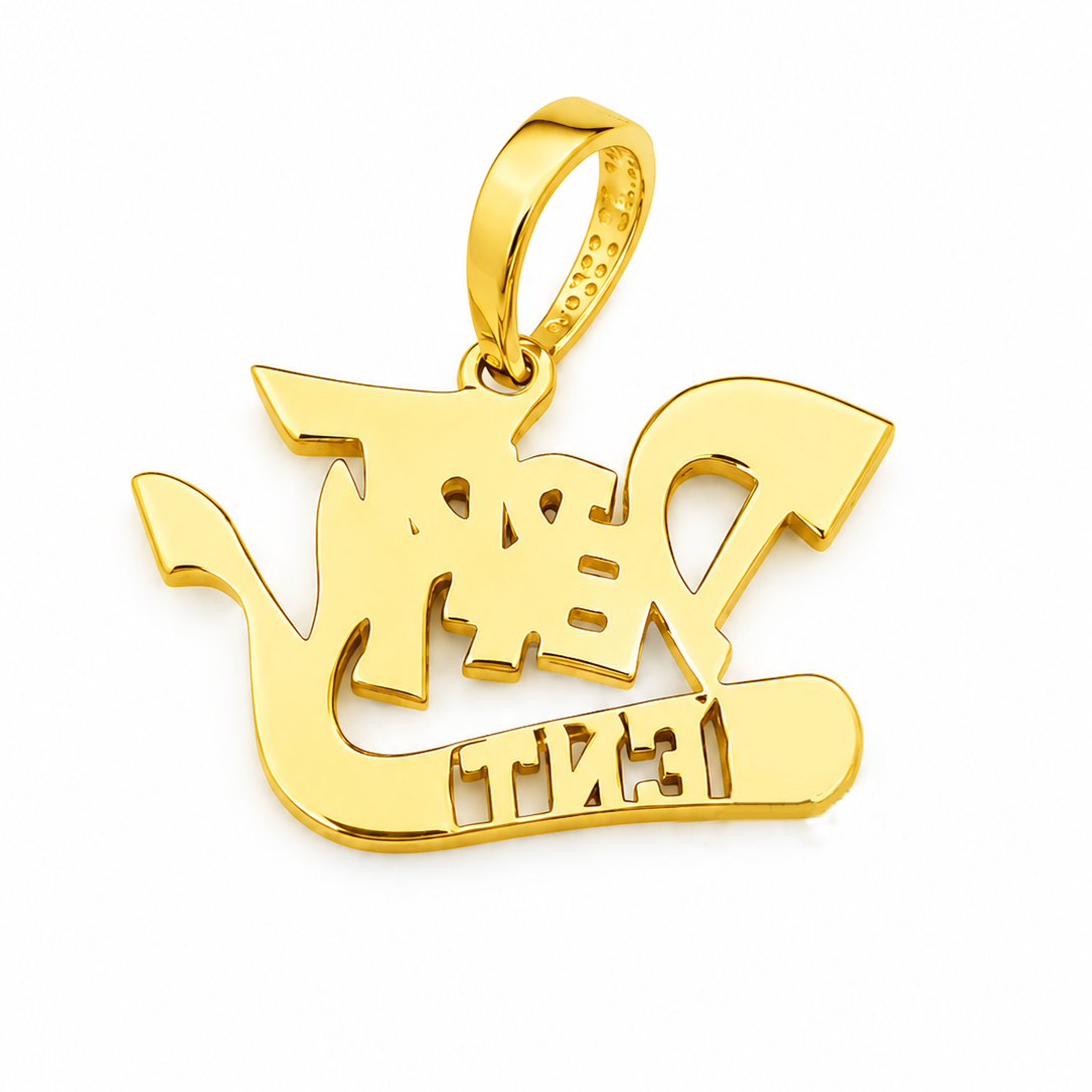 Custom Moissanite Diamond Name Pendant