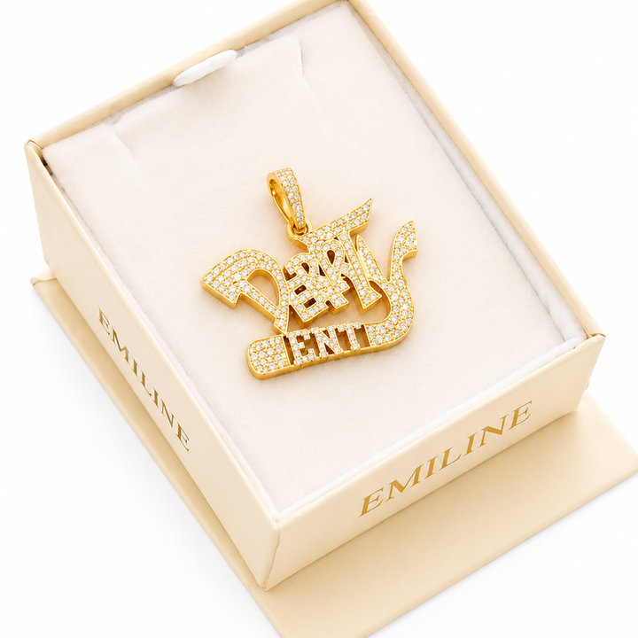 Custom Moissanite Diamond Name Pendant