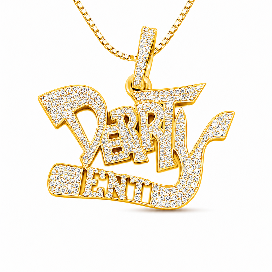 Custom Moissanite Diamond Name Pendant