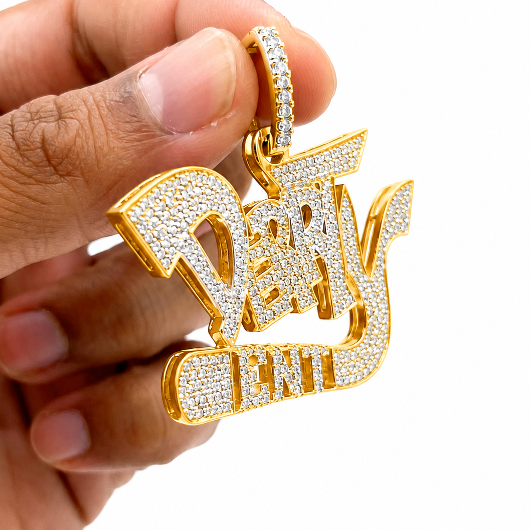 Custom Moissanite Diamond Name Pendant