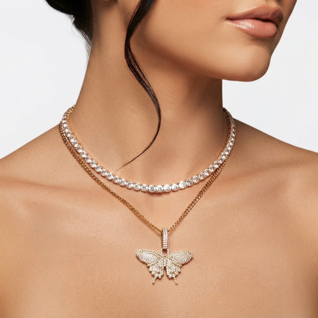 Butterfly Burst Pendant for 925 Sterling Silver