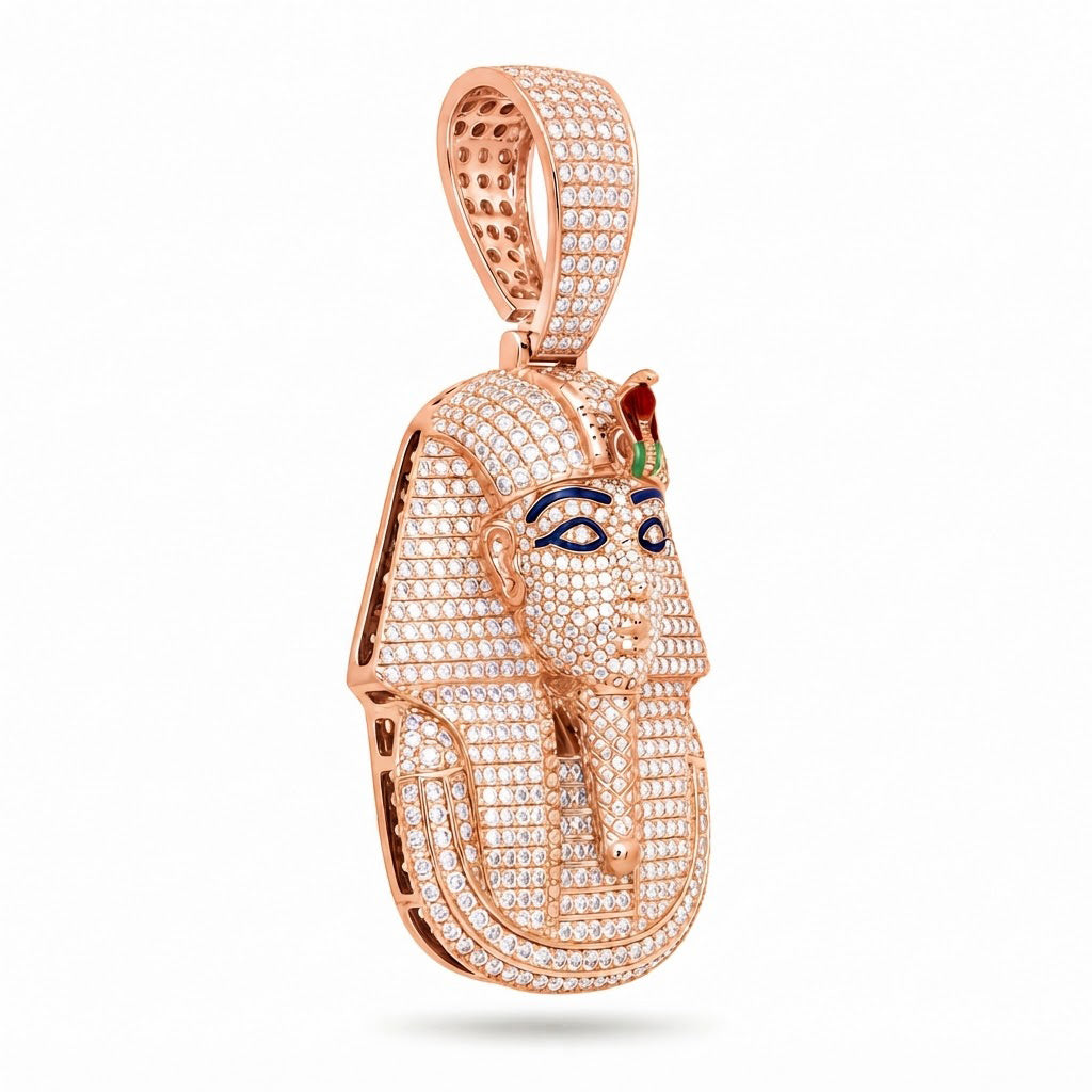 Egyptian Pharaoh Face Diamond Pendant