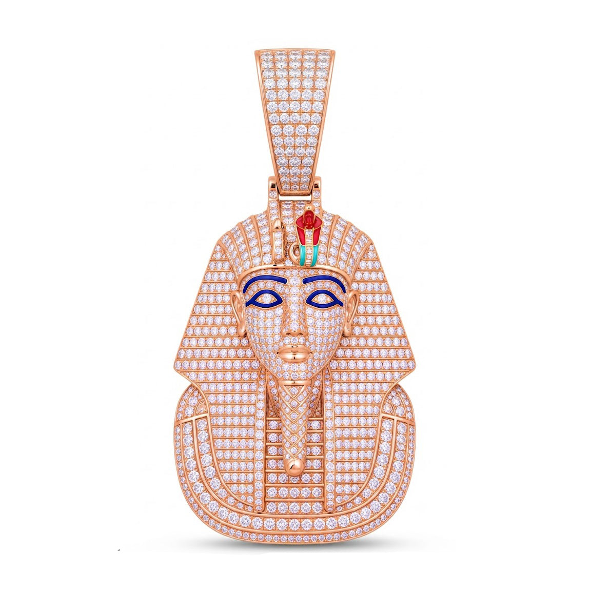 Egyptian Pharaoh Face Diamond Pendant