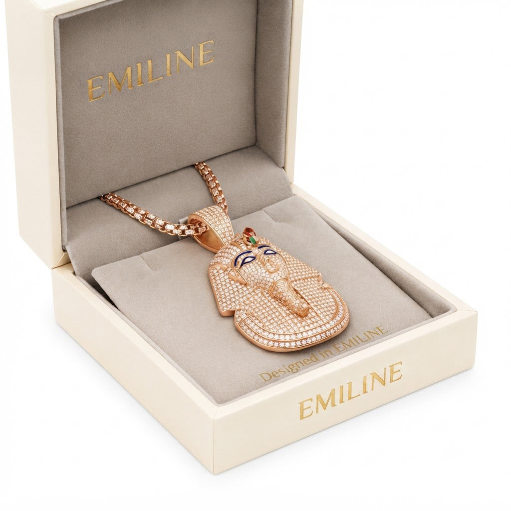 Egyptian Pharaoh Face Diamond Pendant