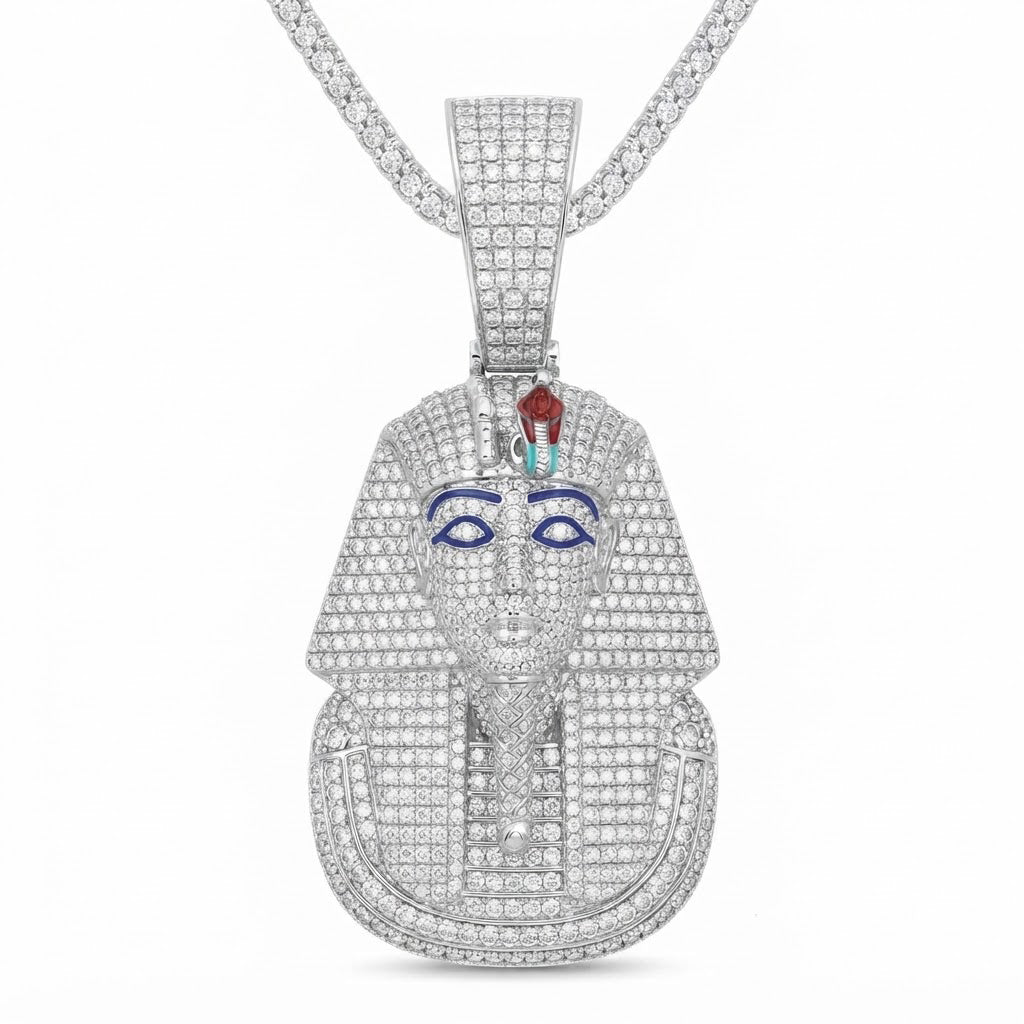 Egyptian Pharaoh Face Diamond Pendant